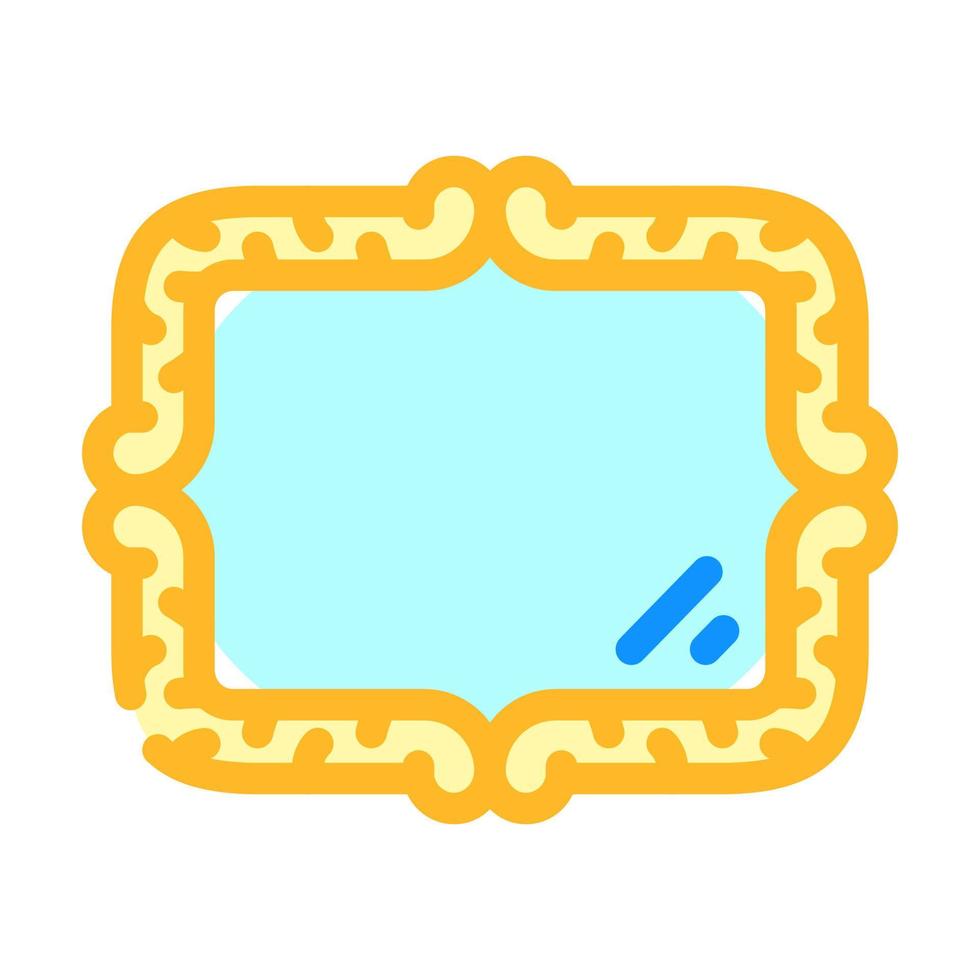 mirror living room color icon vector illustration
