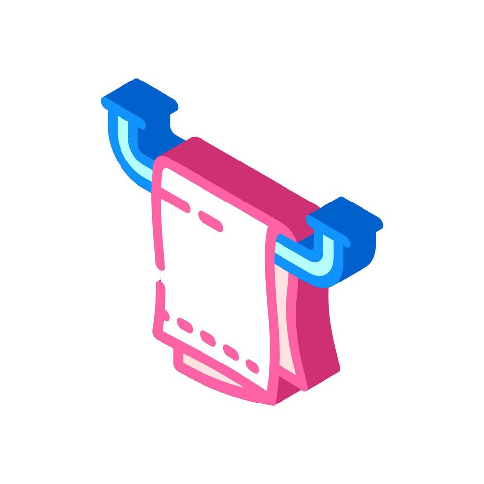 towel bathroom interior isometric icon vector illustration
