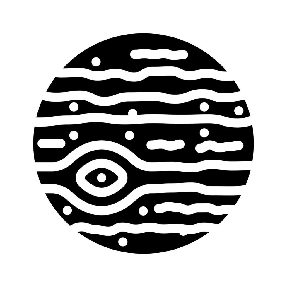 jupiter planet glyph icon vector illustration