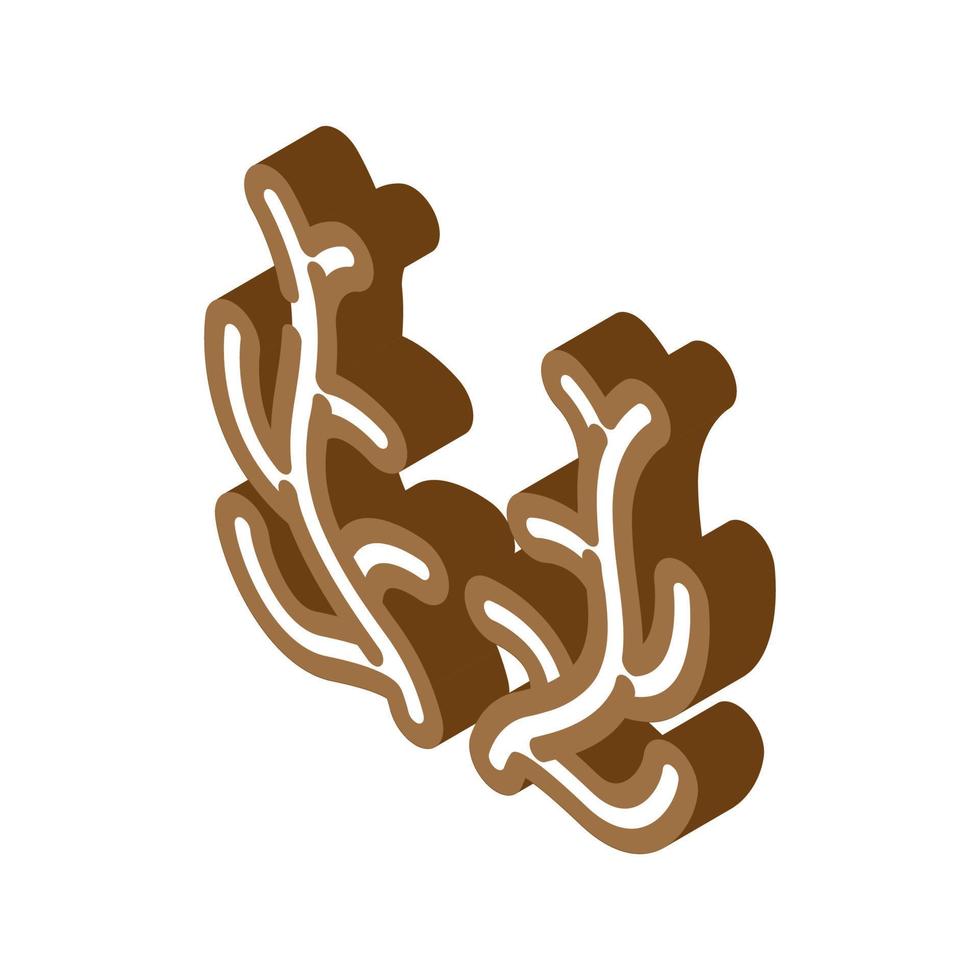 reno cuerno animal isométrica icono vector ilustración