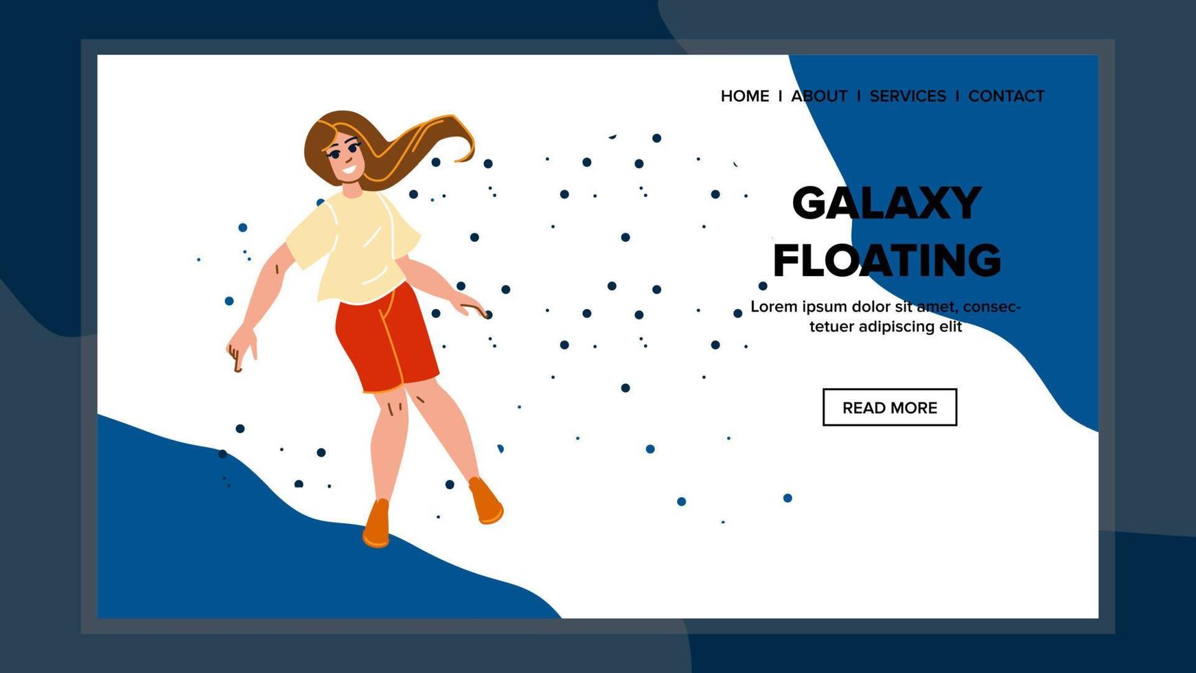 galaxia flotante vector