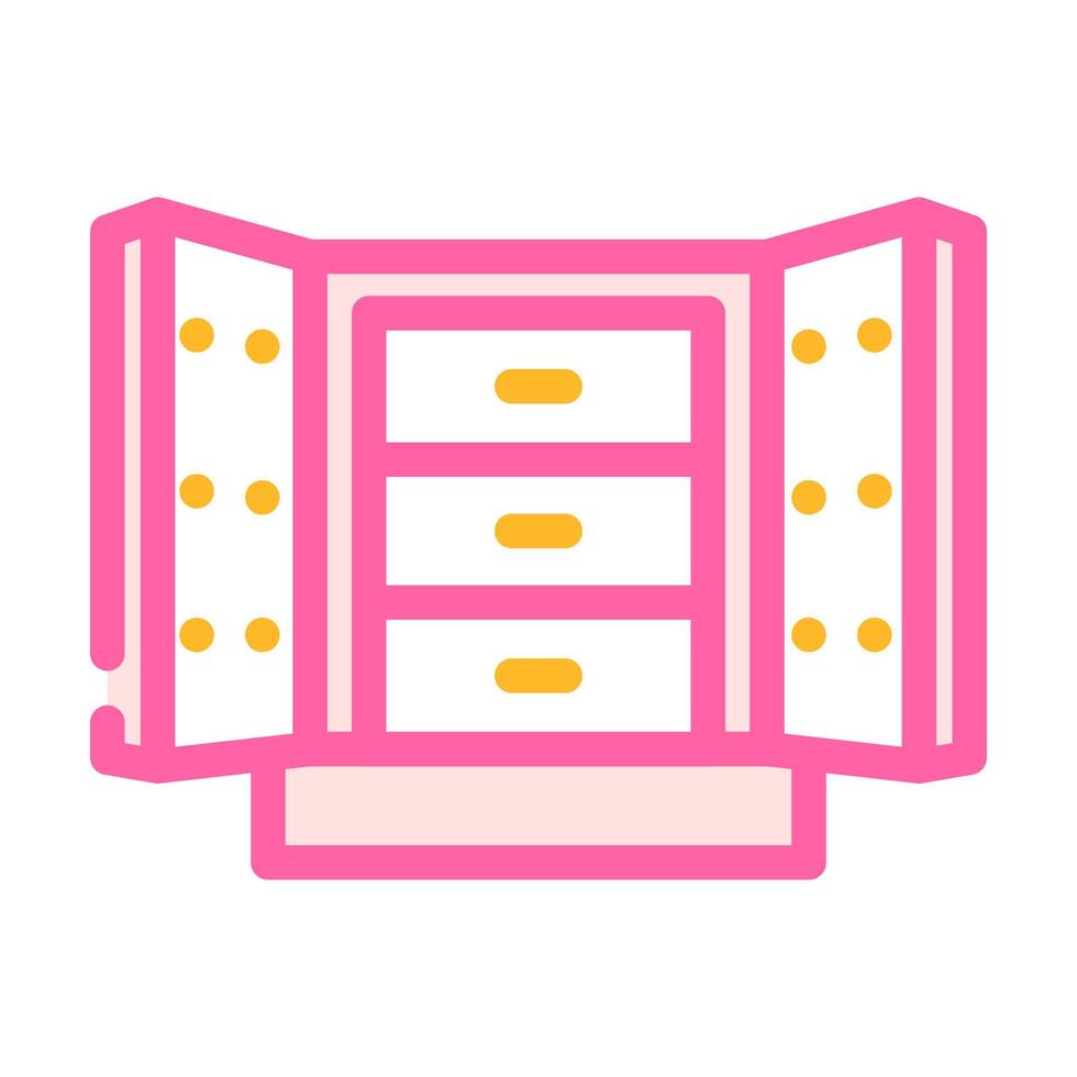 jewelry organizer box home interior color icon vector illustration