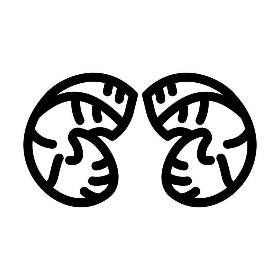 oveja cuerno animal línea icono vector ilustración