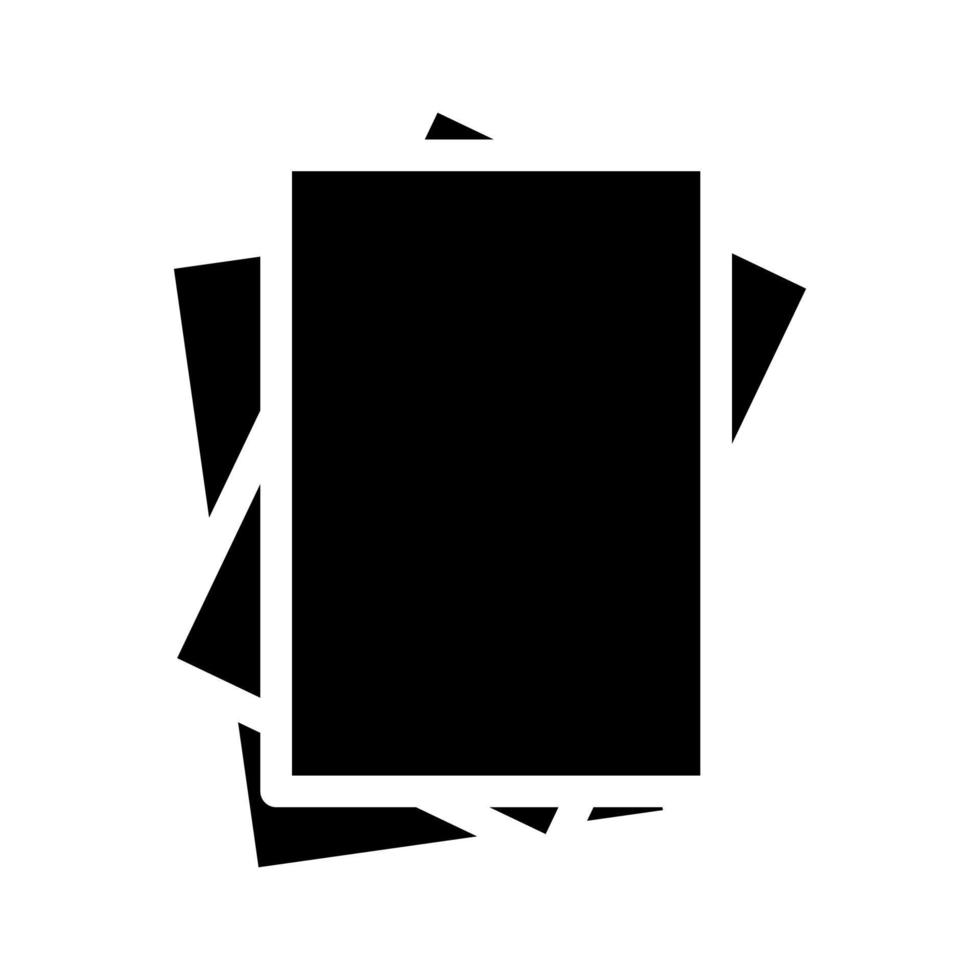 papel sábana documento glifo icono vector ilustración
