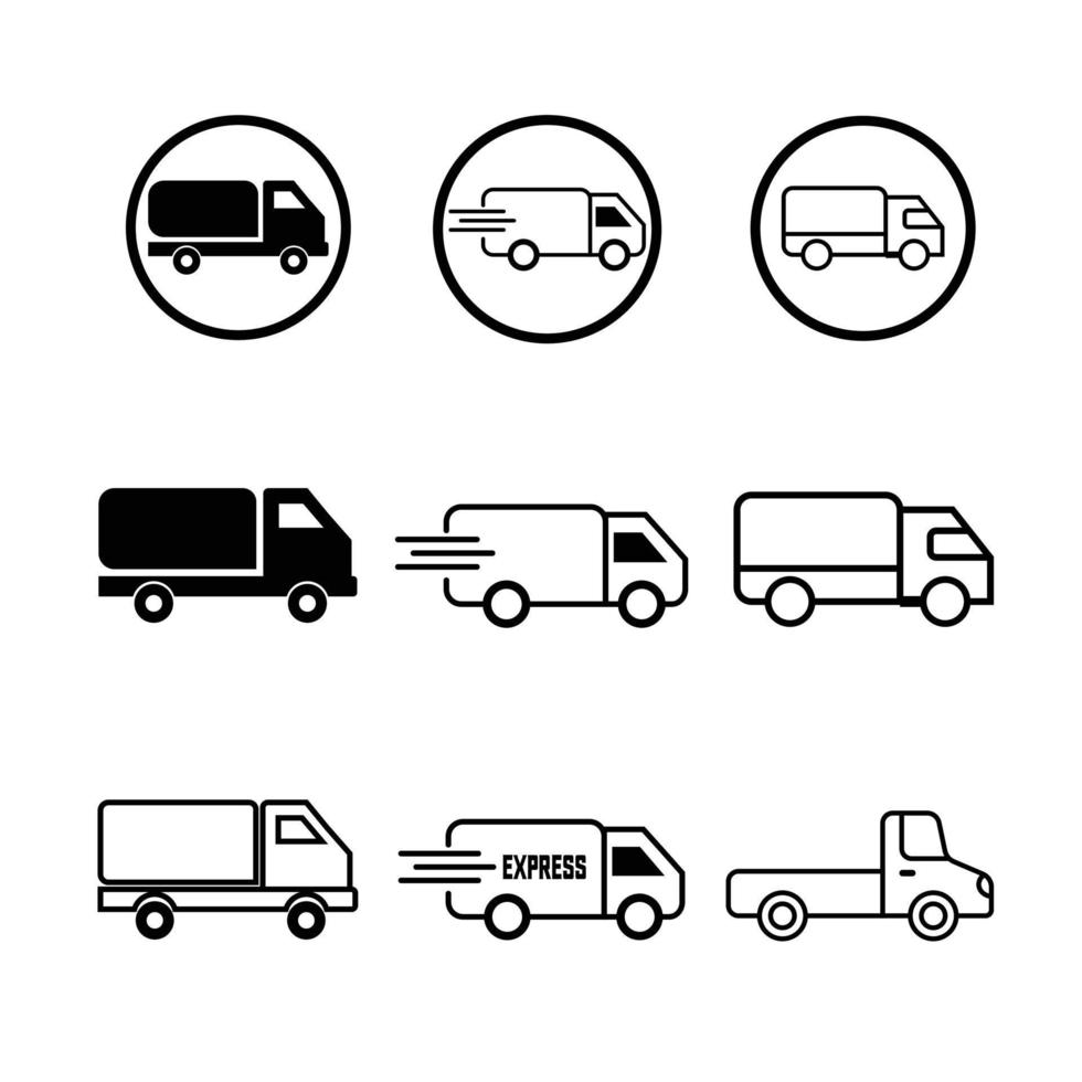 Truck icon vector art stock