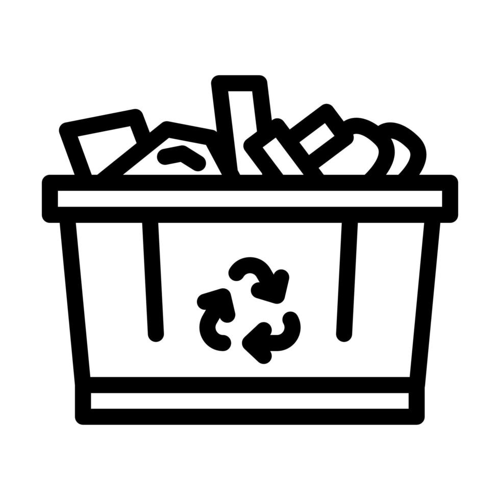 recycle copper line icon vector illustration