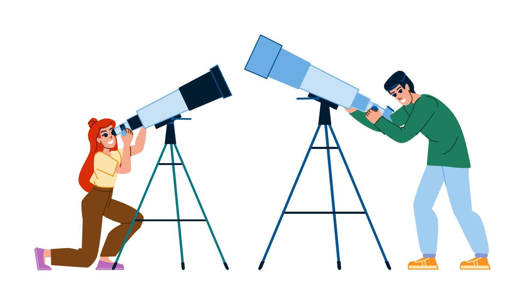 look through telescope vector