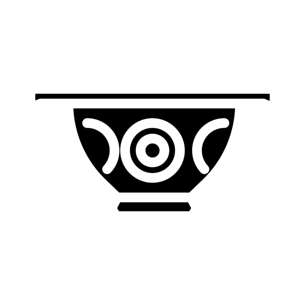 stainless steel colander kitchen cookware glyph icon vector illustration