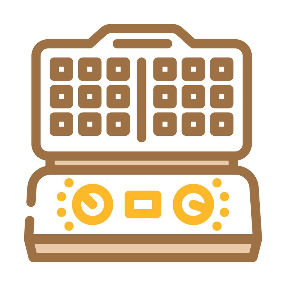 waffle maker home interior color icon vector illustration