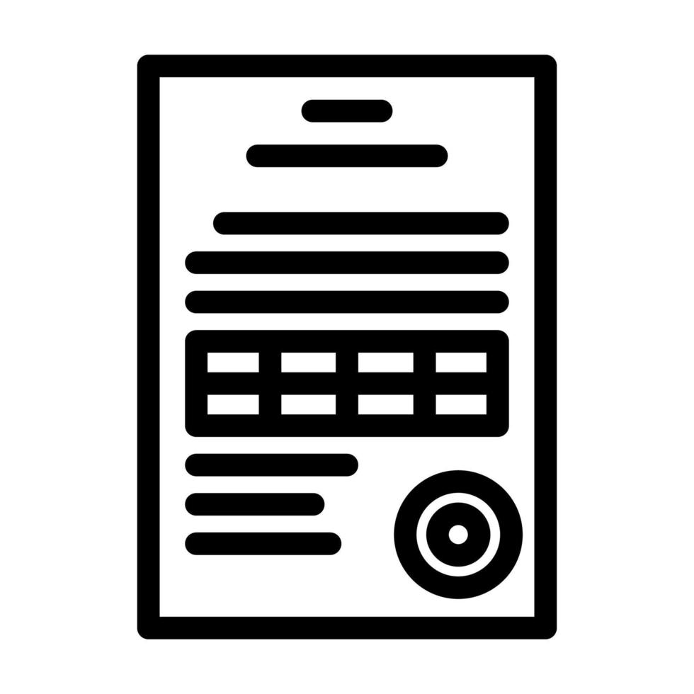 report paper document line icon vector illustration