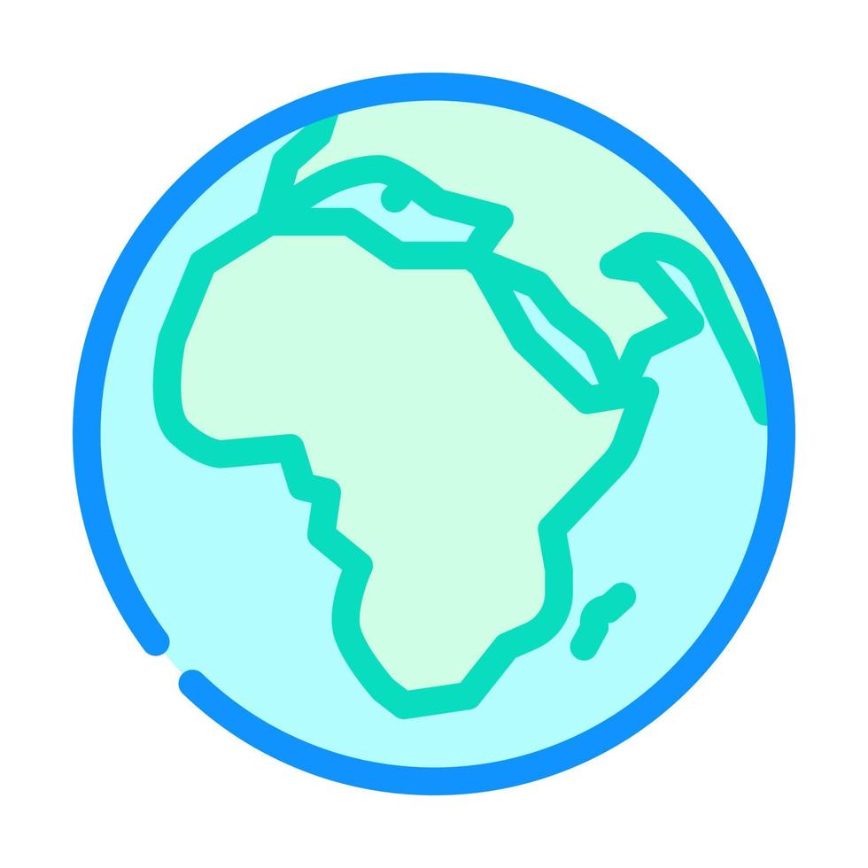 África tierra planeta mapa color icono vector ilustración