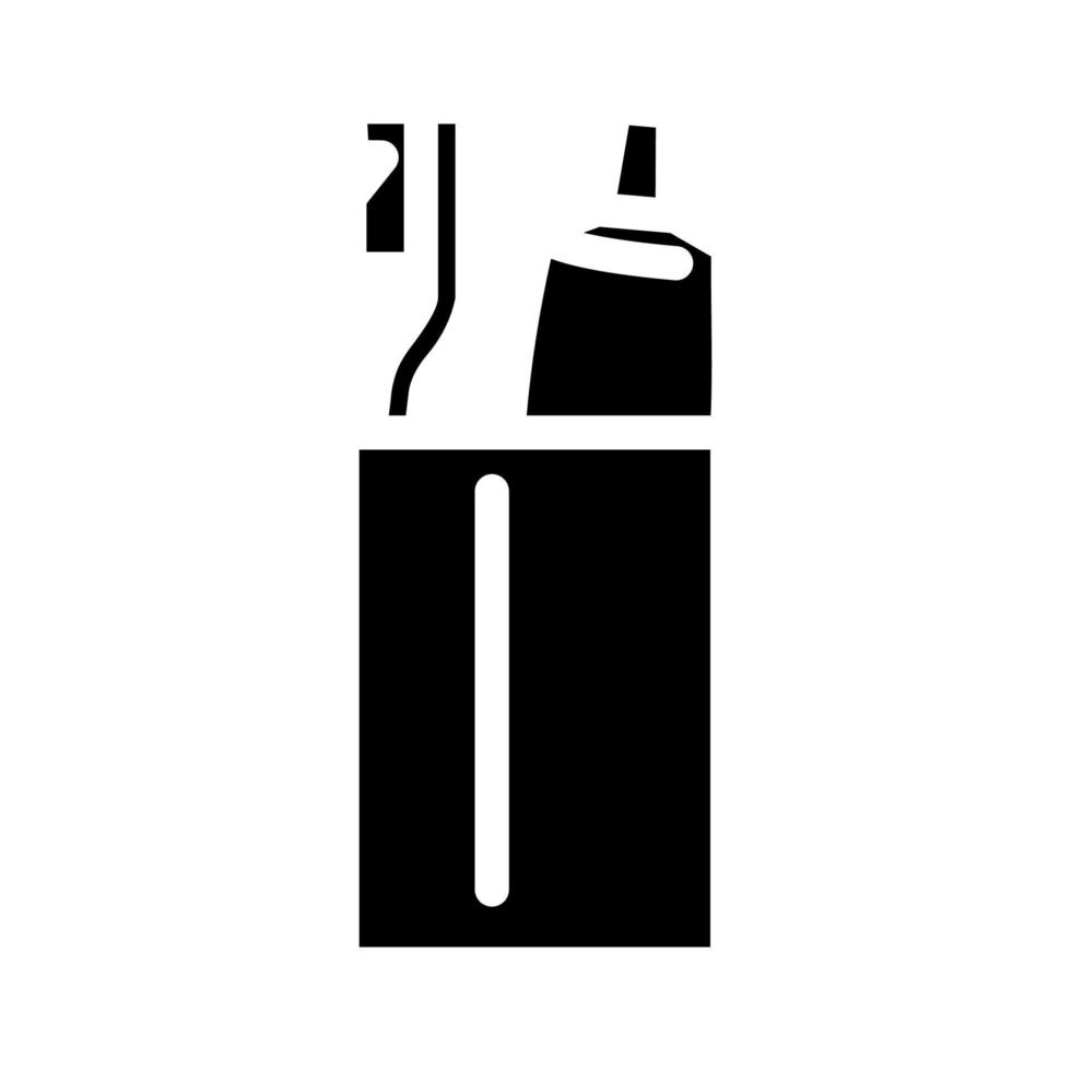 toothbrush holder glyph icon vector illustration
