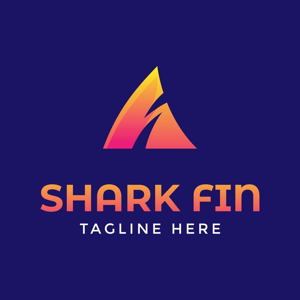 Shark fin logo vector design