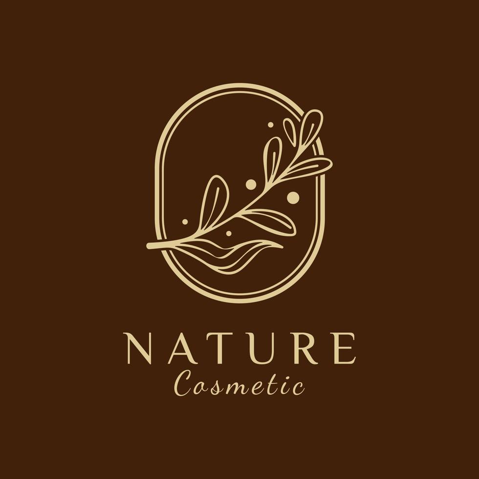 vector orgánico naturaleza hoja rama icono logo vector diseño