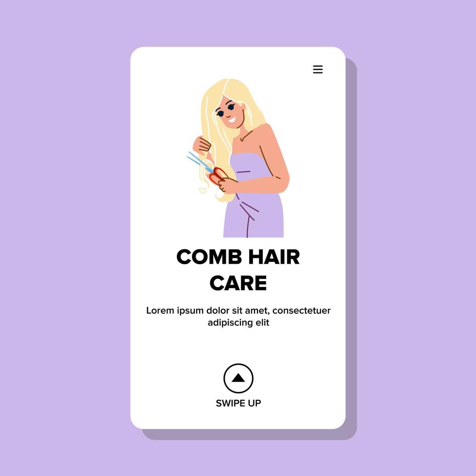comb hair care vector