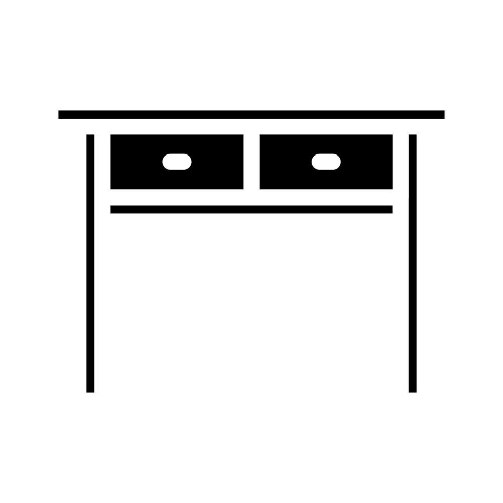 table living room glyph icon vector illustration
