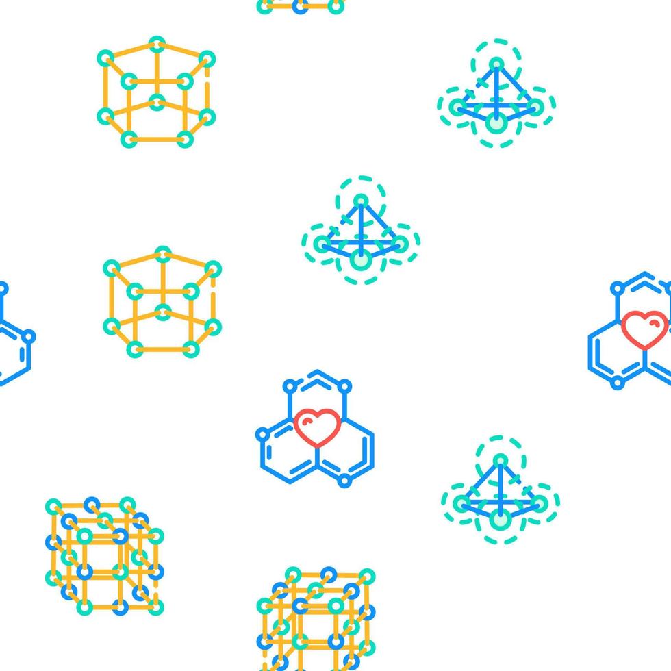 molecule chemistry science vector seamless pattern