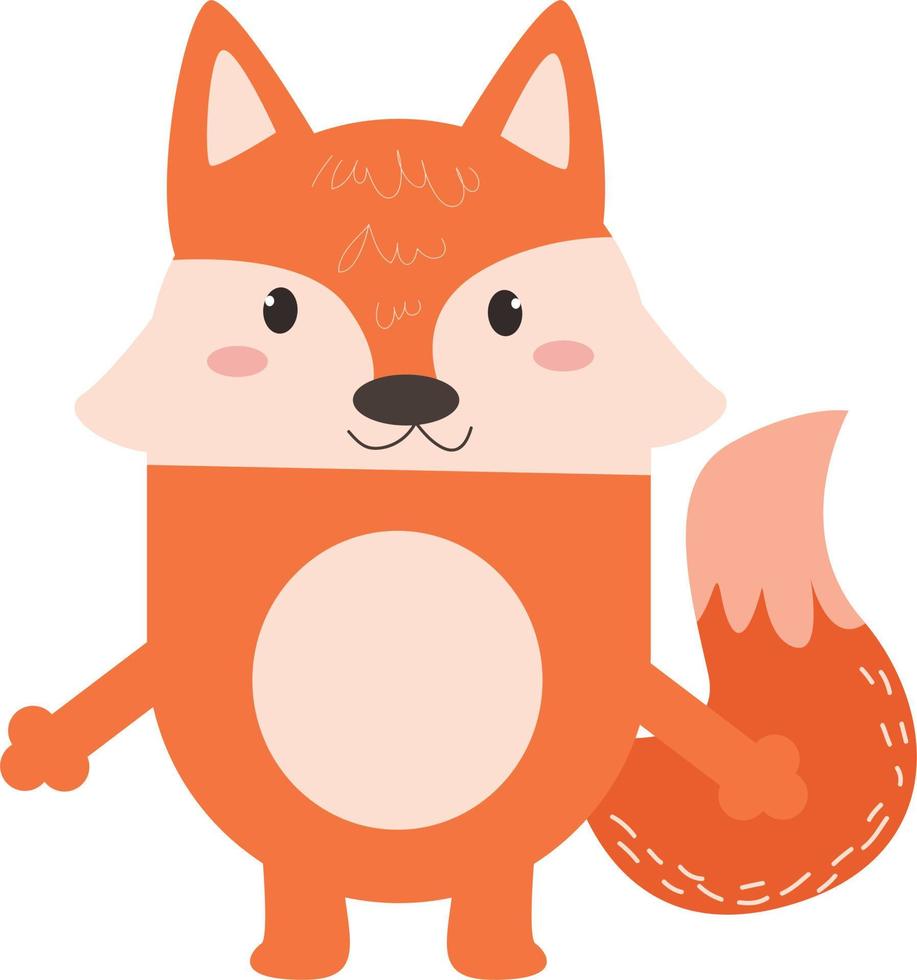 Adorable and Cute Fox Illustration Vector
