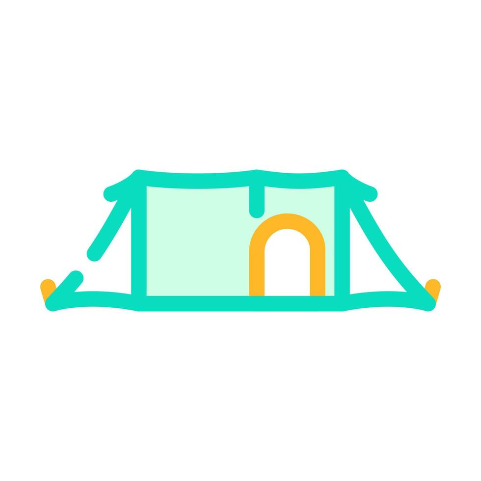 leisure tent vacation color icon vector illustration