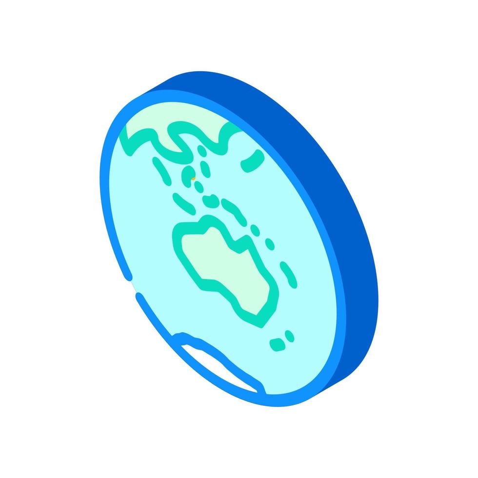 australia earth planet map isometric icon vector illustration