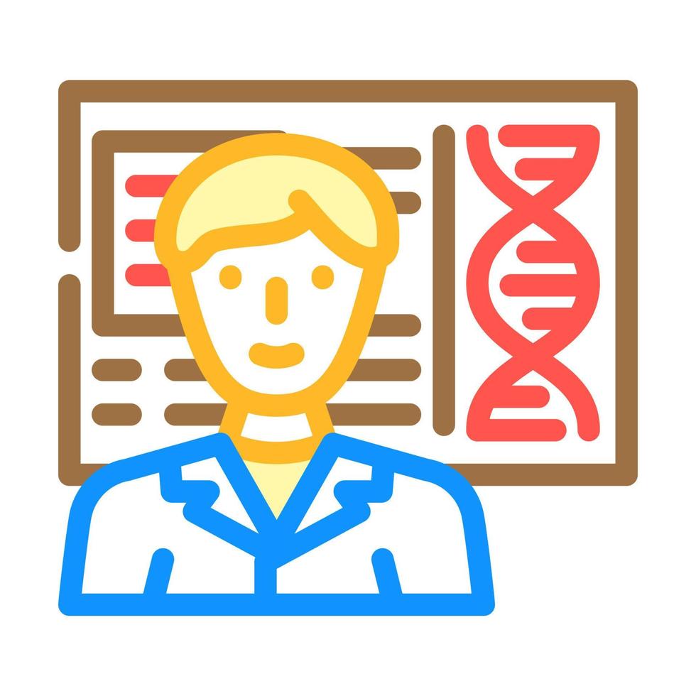 biomedical engineer worker color icon vector illustration