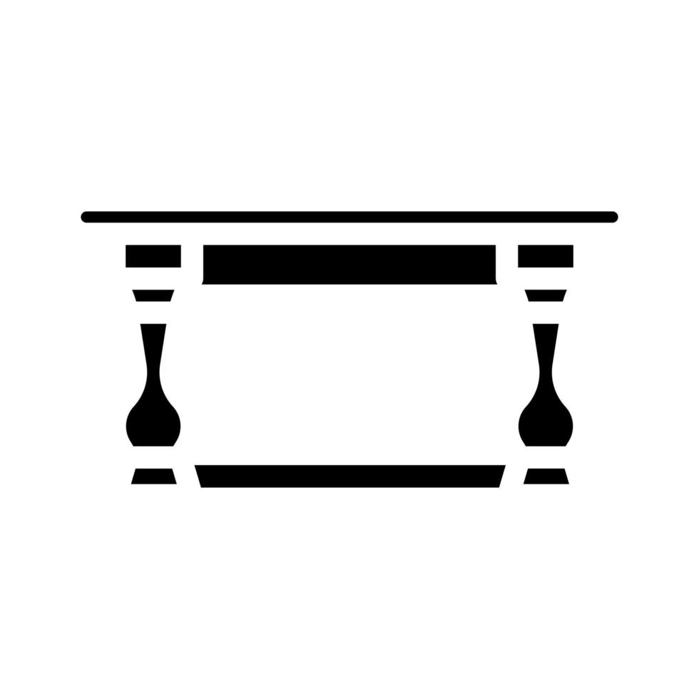 coffee table home interior glyph icon vector illustration