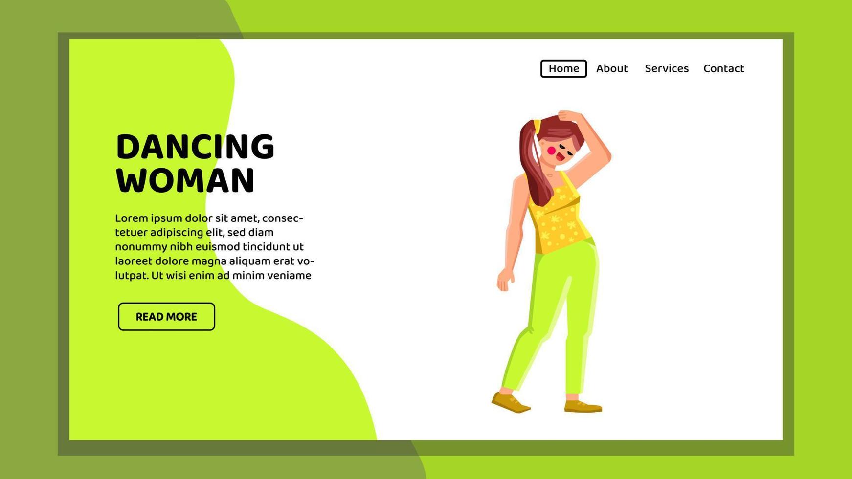 dancing woman vector