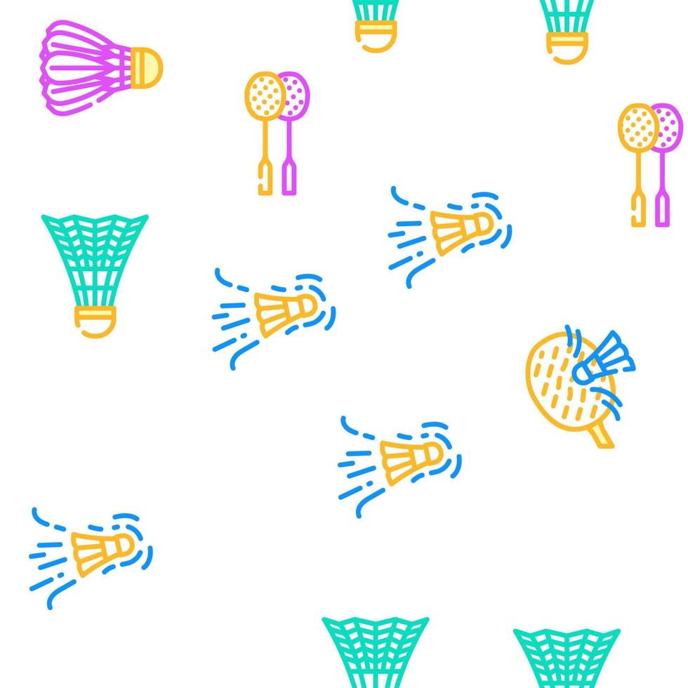 badminton shuttlecock competition vector seamless pattern