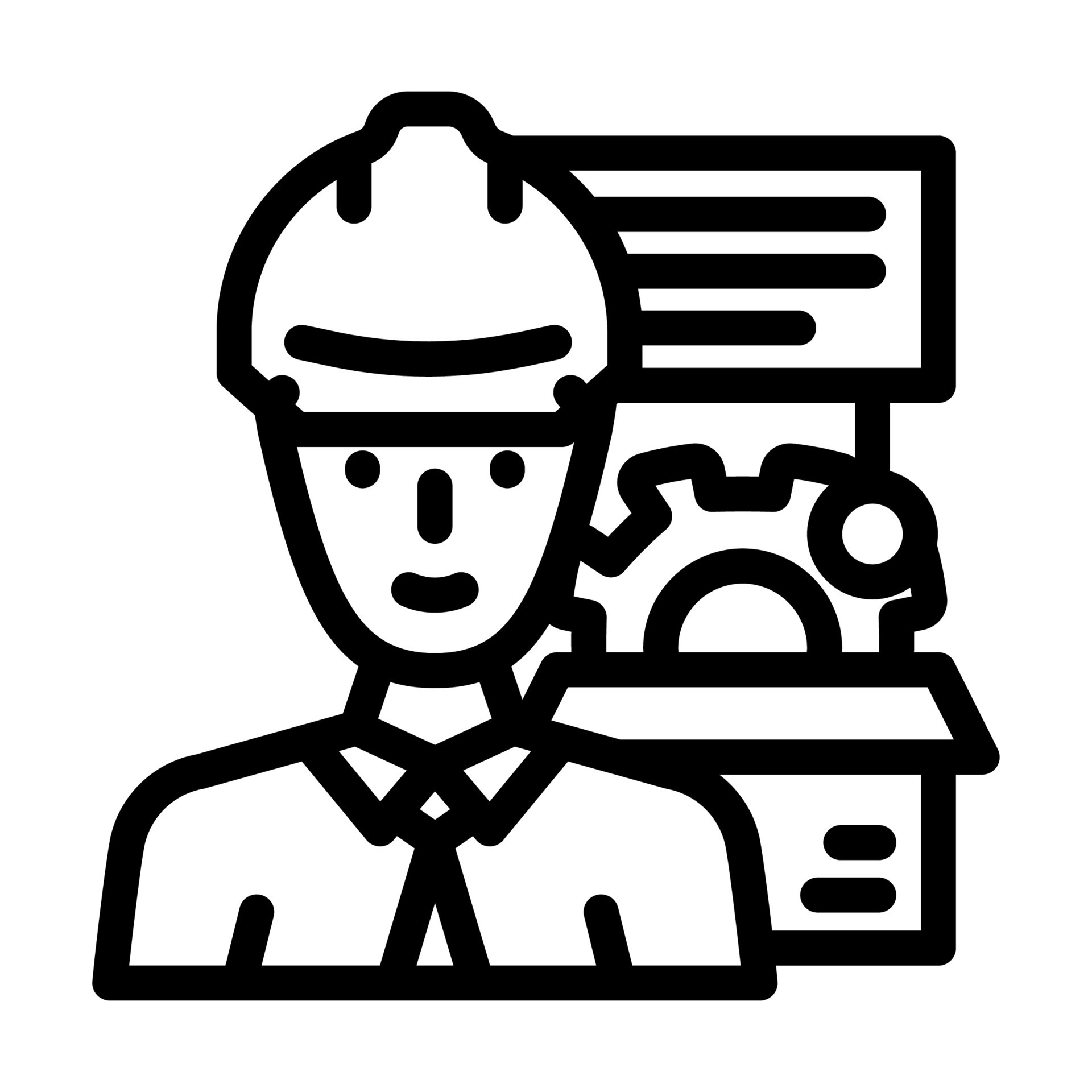 Technical Sales Engineer Worker Line Icon Vector Illustration 21752503 technical-sales-engineer-worker-line-icon-vector-illustration-21752503