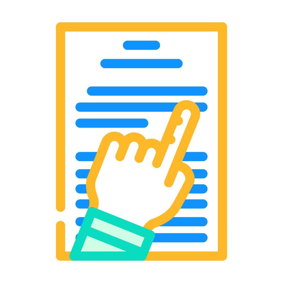 review paper document color icon vector illustration