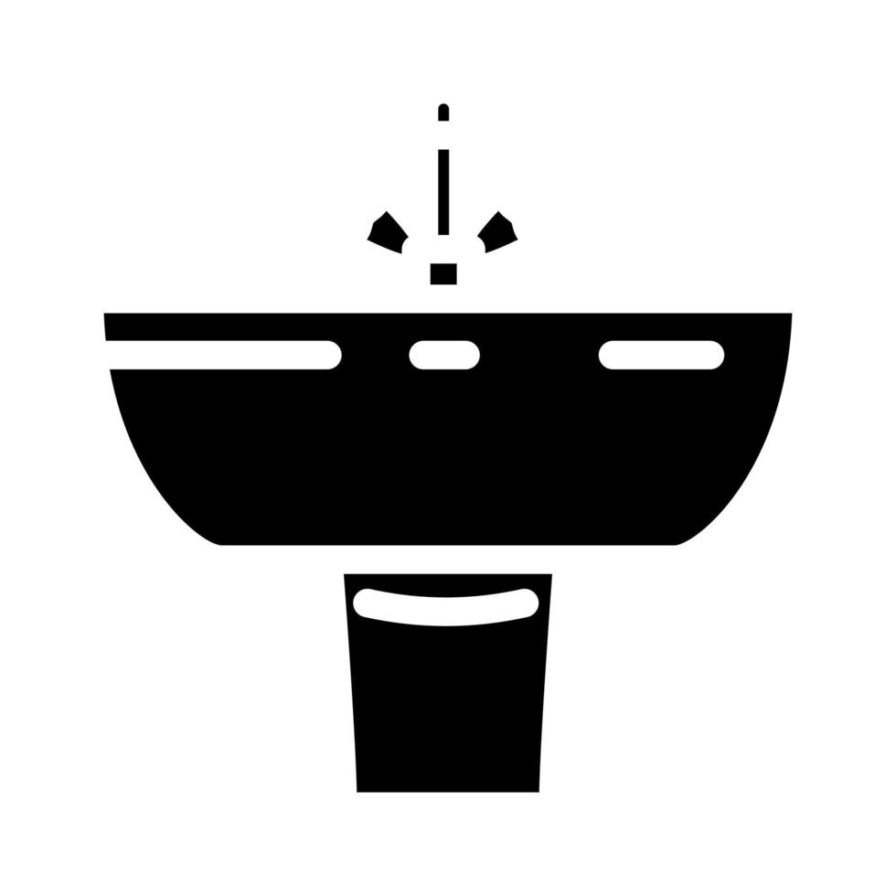 sink bathroom interior glyph icon vector illustration
