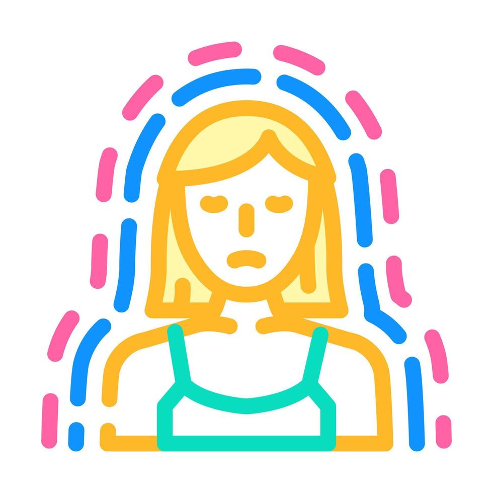 create boundaries headache treatment color icon vector illustration