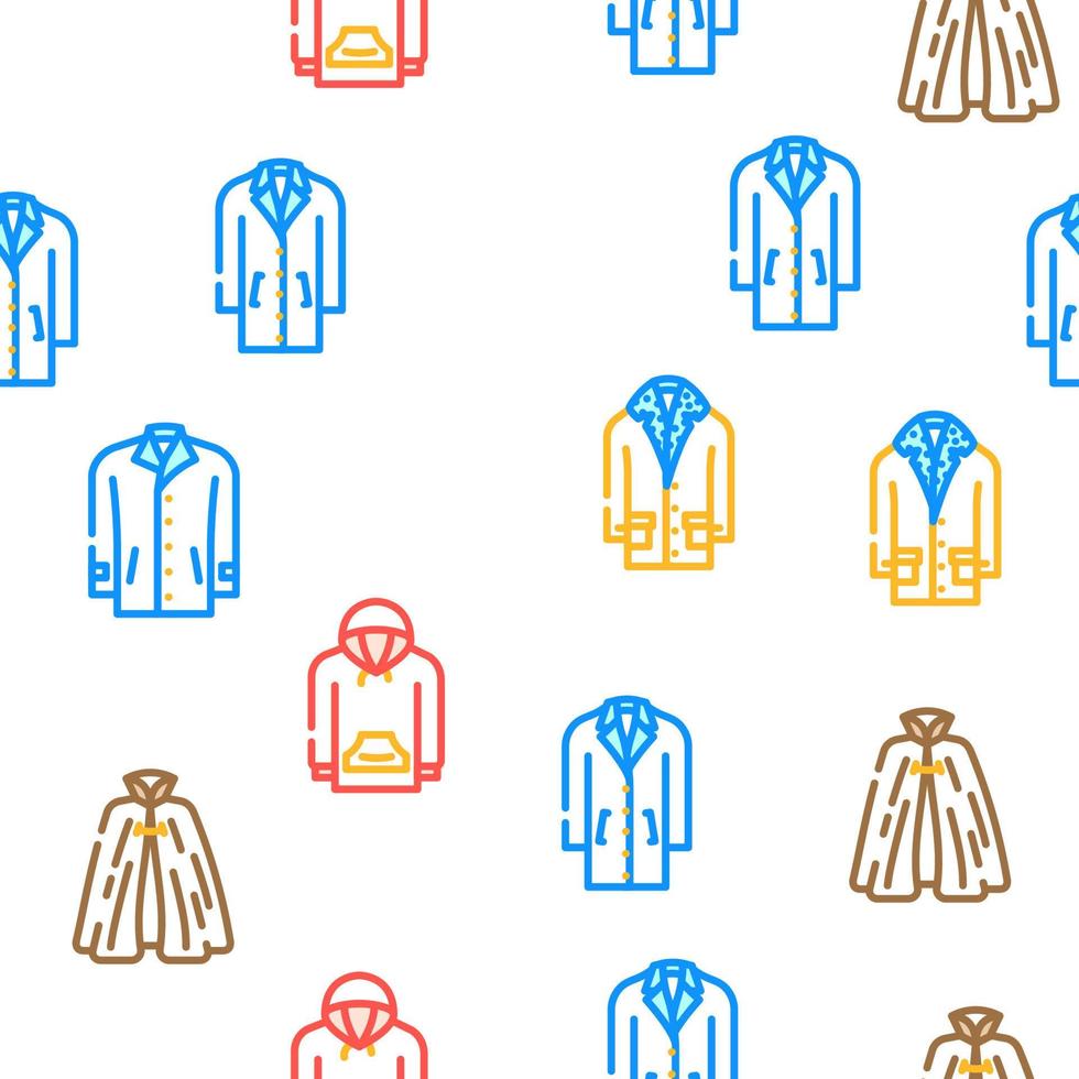 outerwear male clothes vector seamless pattern