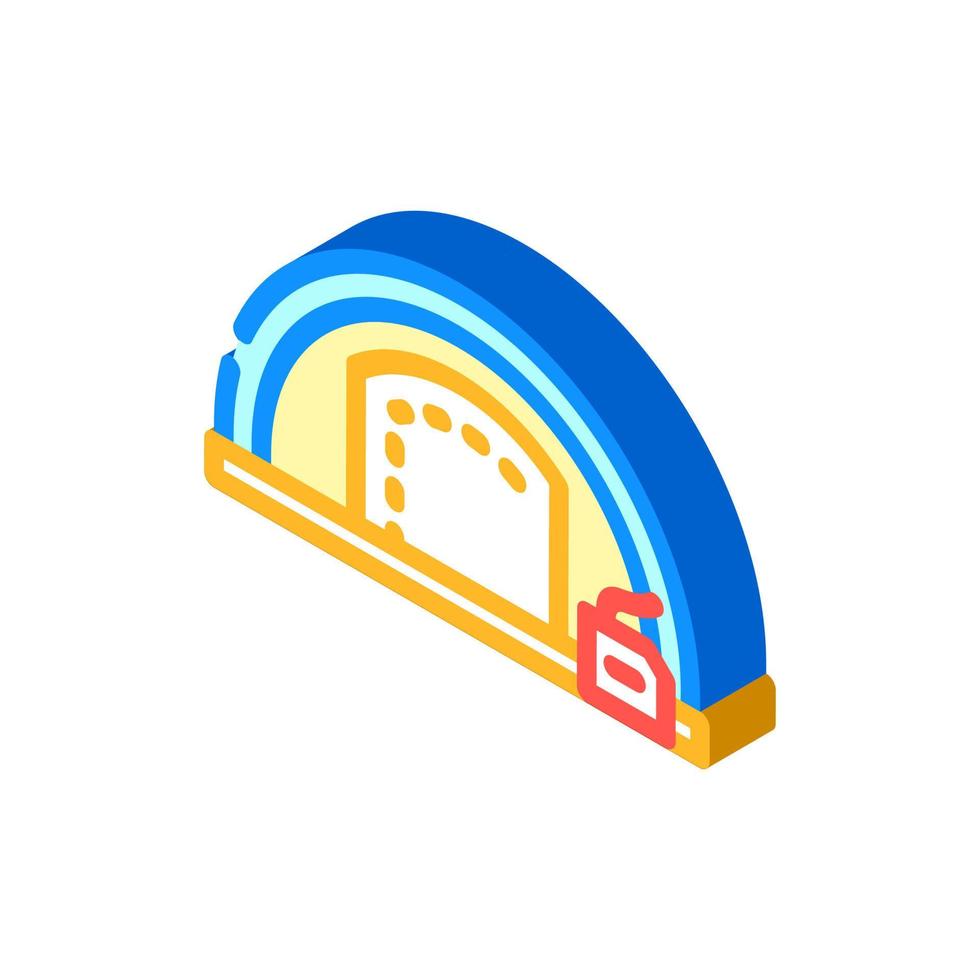 roof tent vacation isometric icon vector illustration