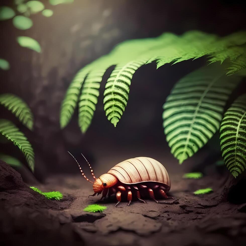 Woodlouse Habitats. AI Generated photo