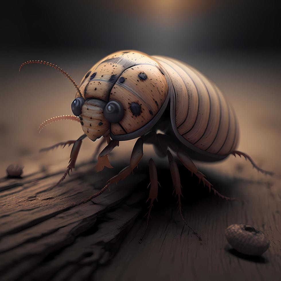 Woodlouse Habitats. AI Generated photo