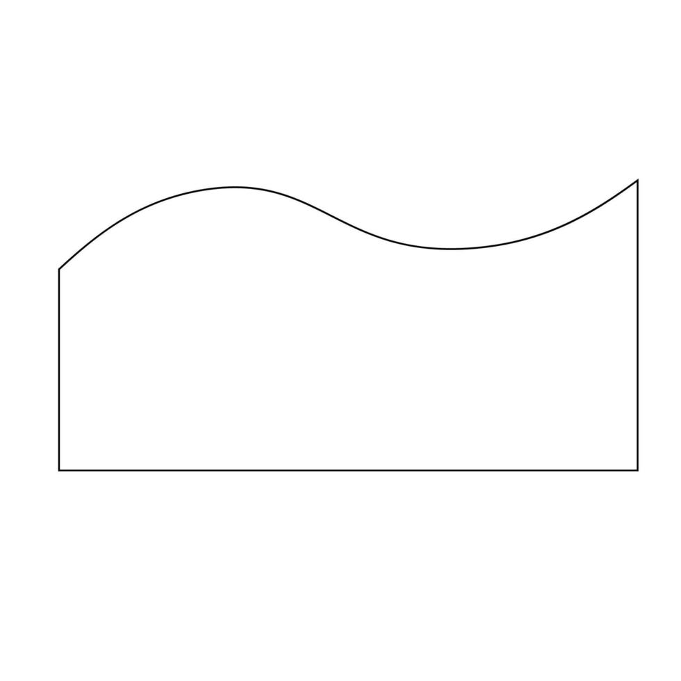 Line Art Abstract Wave Shape vector