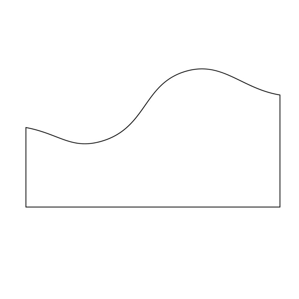 Line Art Abstract Wave Shape vector