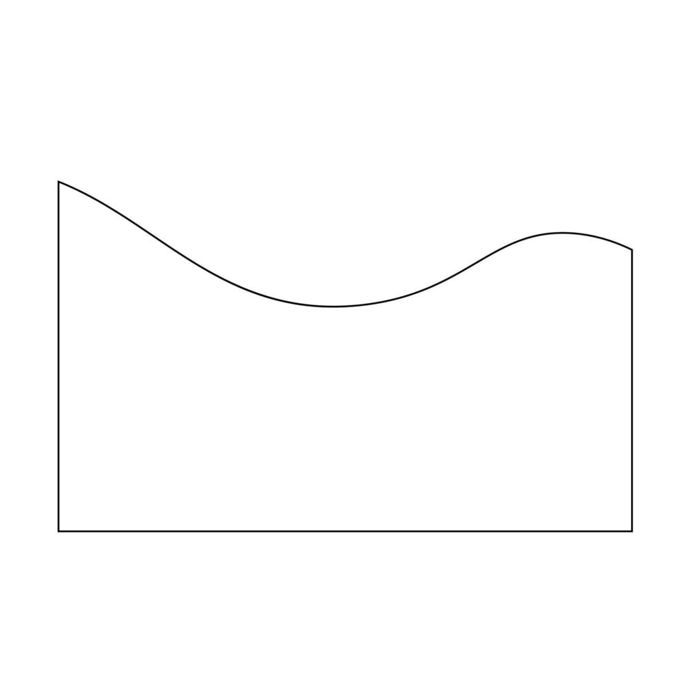 Line Art Abstract Wave Shape vector