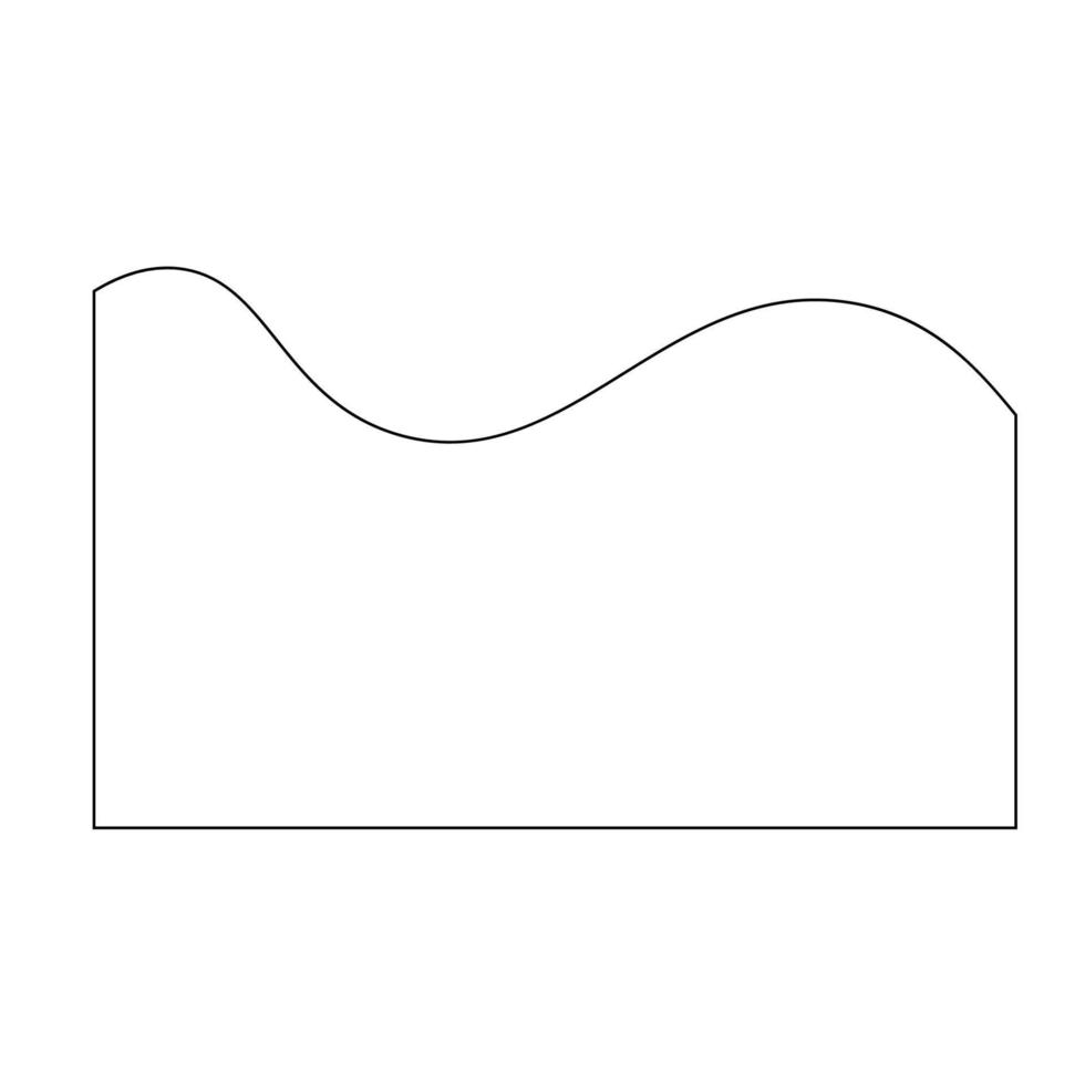 Line Art Abstract Wave Shape vector