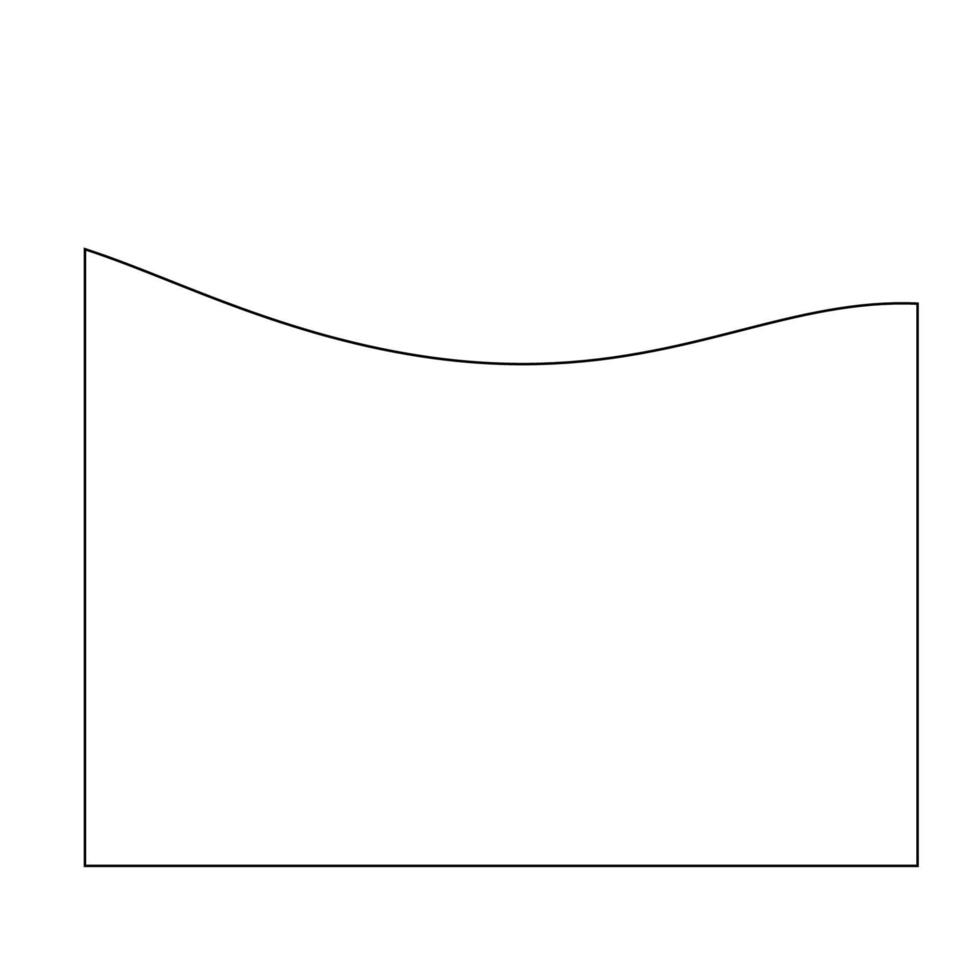 Line Art Abstract Wave Shape vector