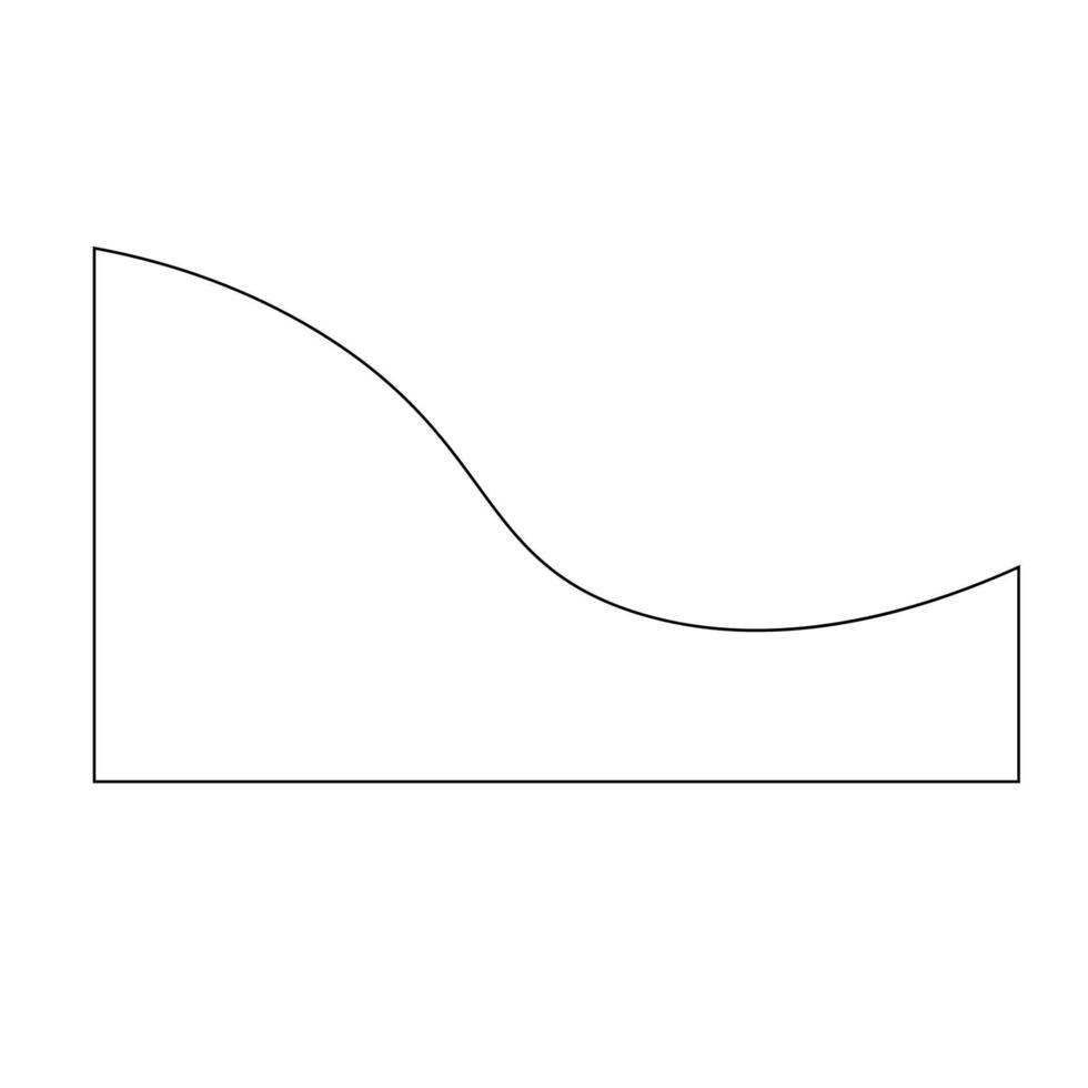 Line Art Abstract Wave Shape vector