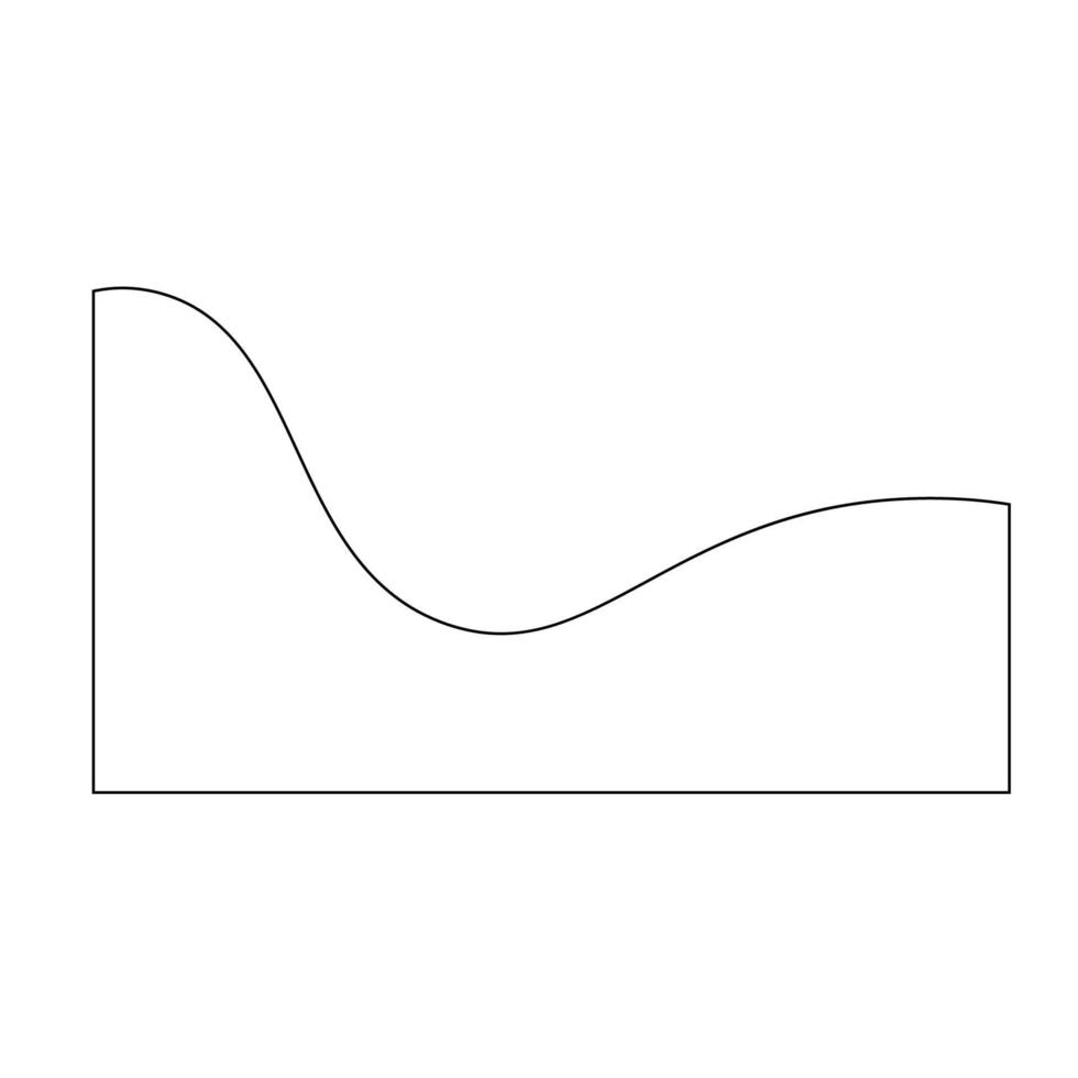 Line Art Abstract Wave Shape vector