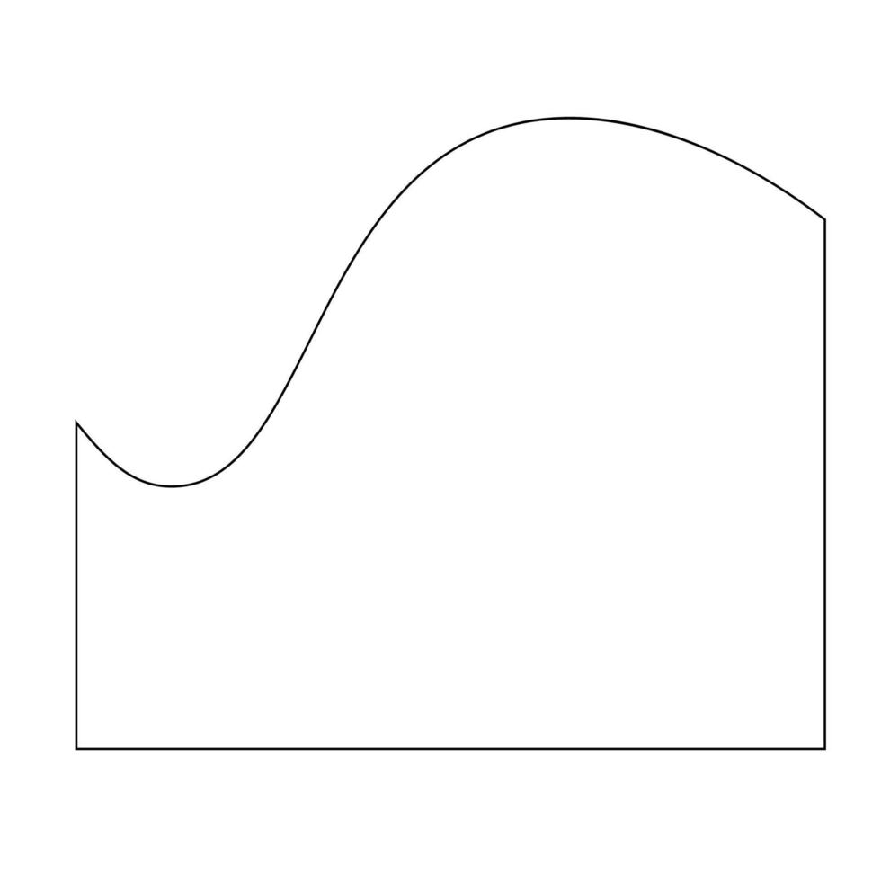 Line Art Abstract Wave Shape vector