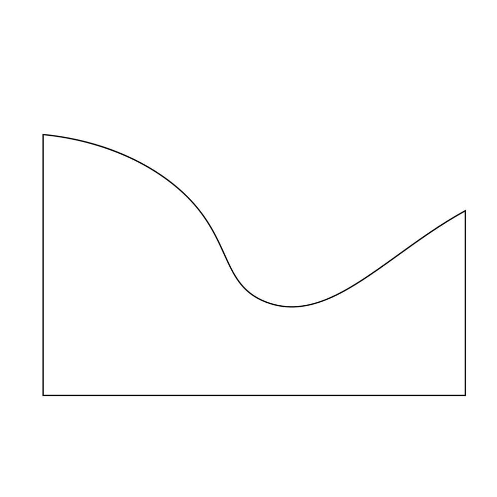 línea Arte resumen ola forma vector