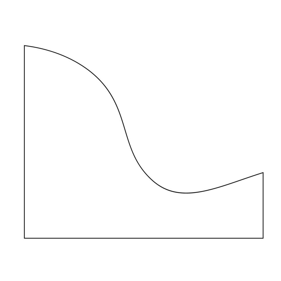Line Art Abstract Wave Shape vector