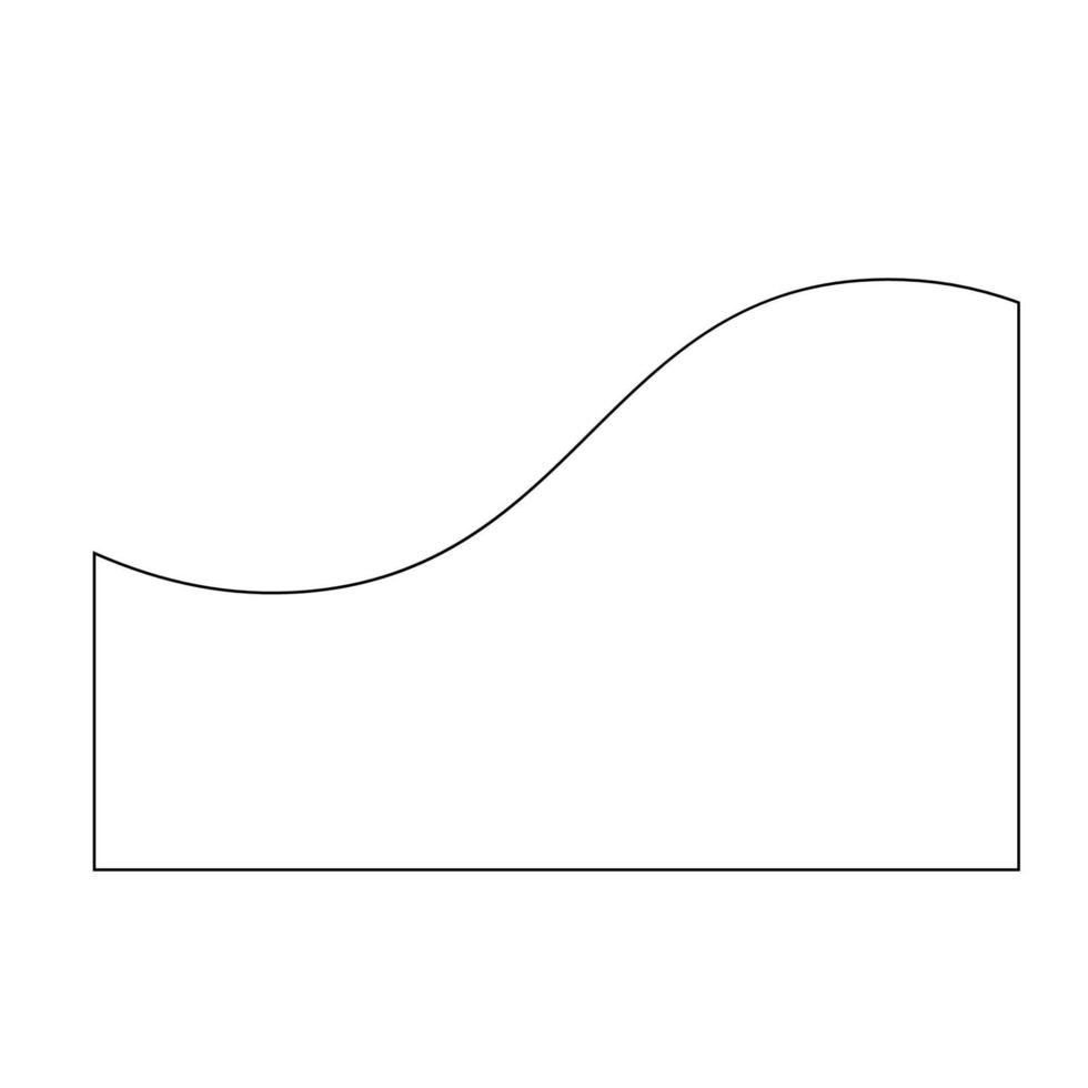 Line Art Abstract Wave Shape vector