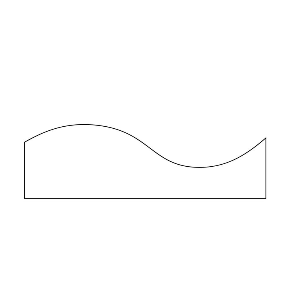 Line Art Abstract Wave Shape vector