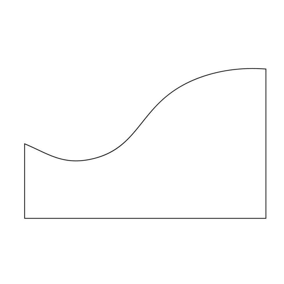 línea Arte resumen ola forma vector