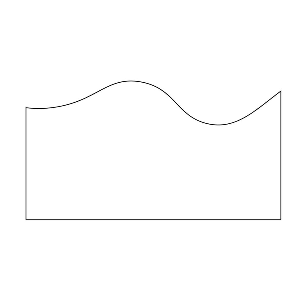 Line Art Abstract Wave Shape vector